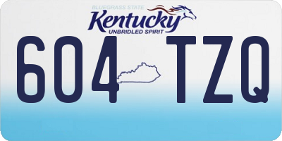 KY license plate 604TZQ
