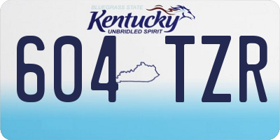 KY license plate 604TZR