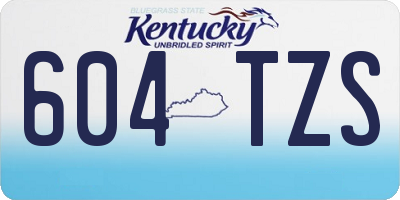 KY license plate 604TZS