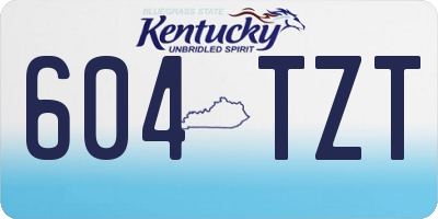 KY license plate 604TZT