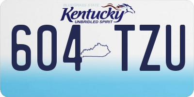 KY license plate 604TZU
