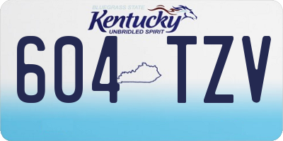 KY license plate 604TZV