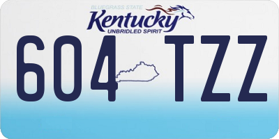 KY license plate 604TZZ