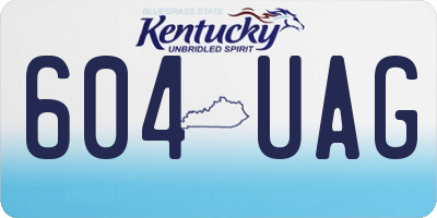 KY license plate 604UAG