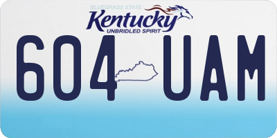 KY license plate 604UAM