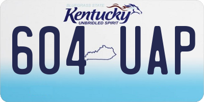 KY license plate 604UAP
