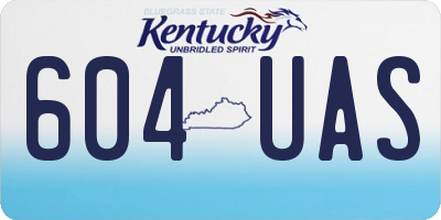 KY license plate 604UAS
