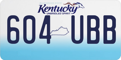 KY license plate 604UBB