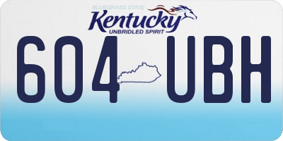 KY license plate 604UBH