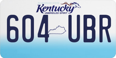 KY license plate 604UBR