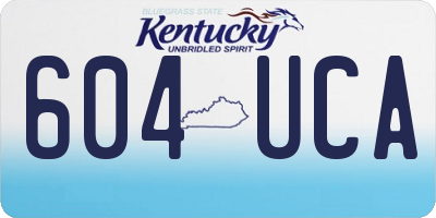 KY license plate 604UCA