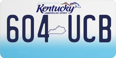 KY license plate 604UCB