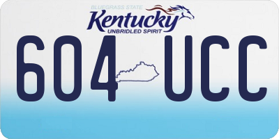 KY license plate 604UCC