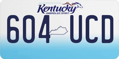 KY license plate 604UCD