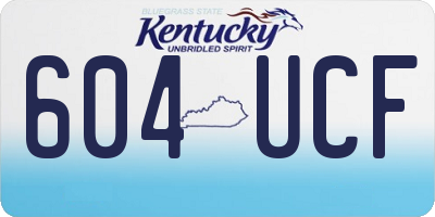 KY license plate 604UCF
