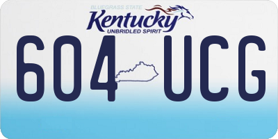 KY license plate 604UCG