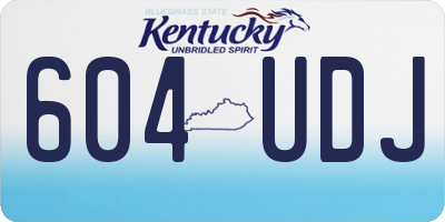KY license plate 604UDJ