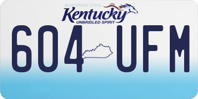 KY license plate 604UFM