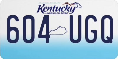 KY license plate 604UGQ