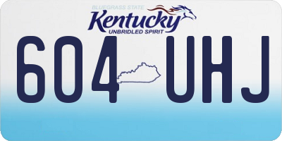 KY license plate 604UHJ