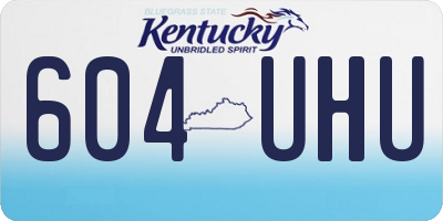 KY license plate 604UHU
