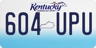 KY license plate 604UPU