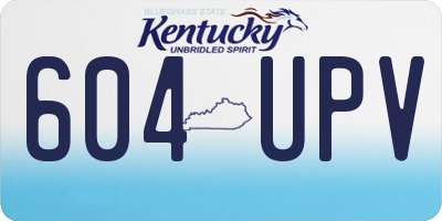 KY license plate 604UPV