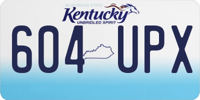KY license plate 604UPX
