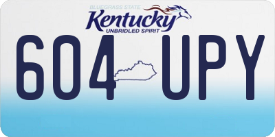 KY license plate 604UPY