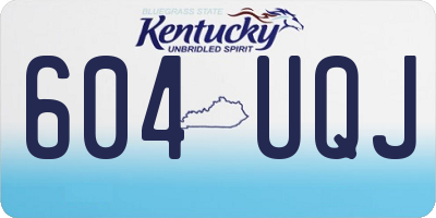 KY license plate 604UQJ