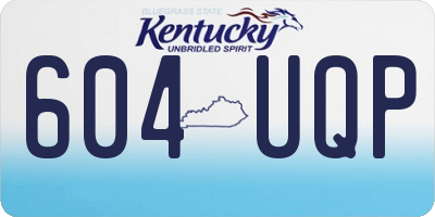 KY license plate 604UQP
