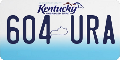 KY license plate 604URA
