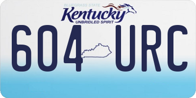 KY license plate 604URC
