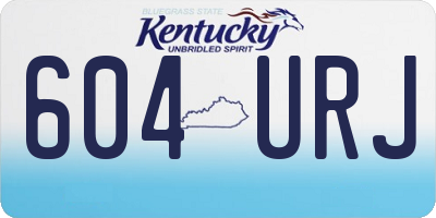 KY license plate 604URJ