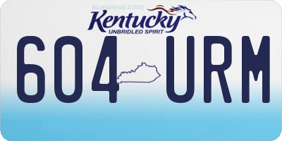 KY license plate 604URM