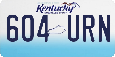 KY license plate 604URN