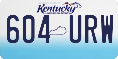 KY license plate 604URW
