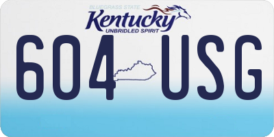 KY license plate 604USG