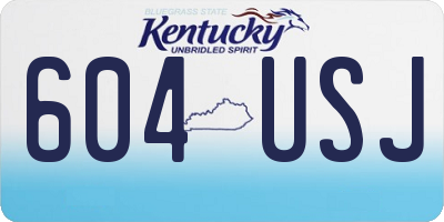 KY license plate 604USJ