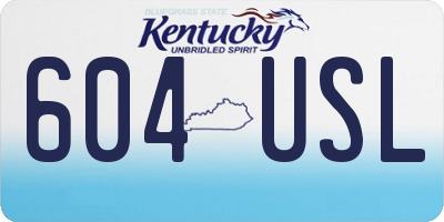 KY license plate 604USL