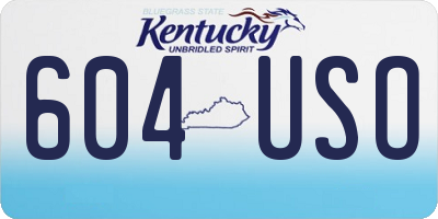 KY license plate 604USO