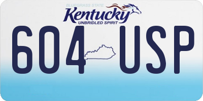 KY license plate 604USP