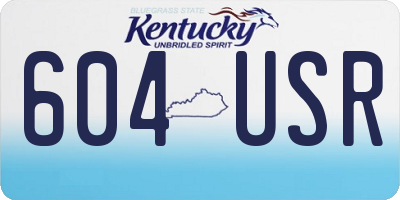 KY license plate 604USR