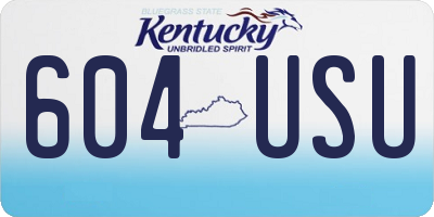KY license plate 604USU