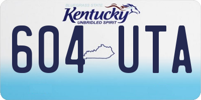 KY license plate 604UTA