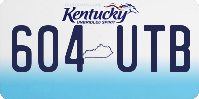 KY license plate 604UTB