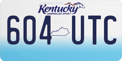 KY license plate 604UTC