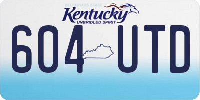 KY license plate 604UTD