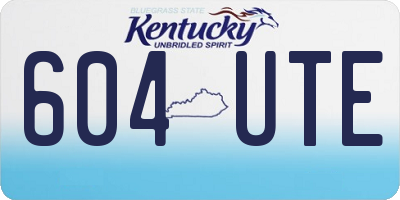 KY license plate 604UTE
