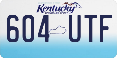 KY license plate 604UTF